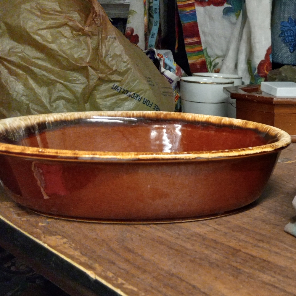 USA Hull brown ovenproof serving dish Oval